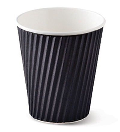 12oz Ripple Cup Black Ctn 1000