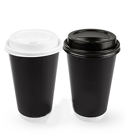 16oz Double Wall Cup Black Ctn 500