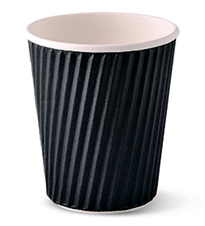 8oz Ripple Cup Black Ctn 1000