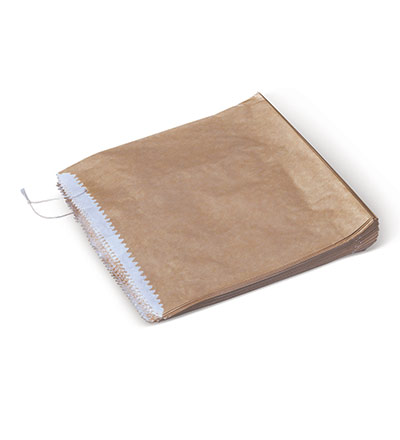 2 Square Greaseproof Lined  Brown Bag Pkt 500