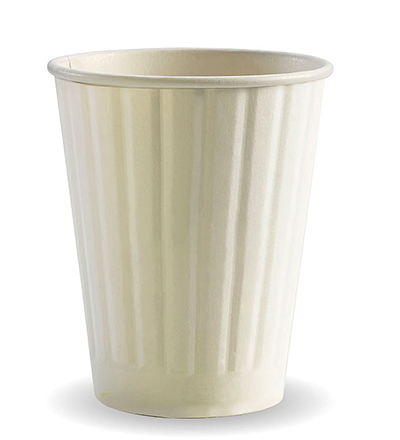 12oz Double Wall White BioCup - Ctn 1000 