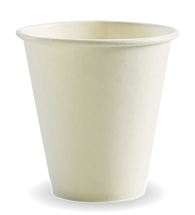 8oz (90mm) Single Wall White BioCup - Ctn 1000 