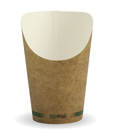 12oz Paper Chip BioCup - Kraft look - 1000ctn