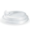 90mm Biocup PS White Sipper Lid - Ctn. 1000 