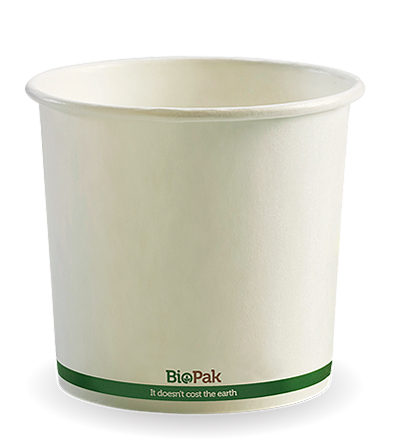 24oz Paper Bio Bowl - White - 500ctn 