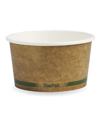 12oz  Paper BioPak Bowl  -  Kraft look -   500ctn