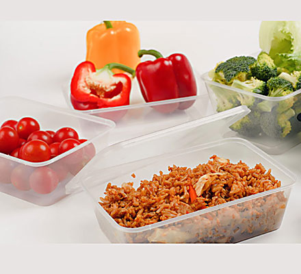 Lids -  Rect. Ribbed Containers - Pkt  50