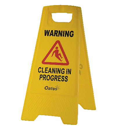 Warning Cleaning In Progress A Frame